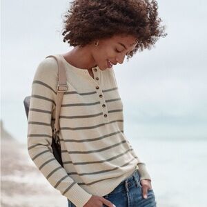 Garnet Hill Sandbar Linen & Organic Cotton Sweater